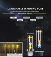 Customized Road Security Bollard 304 Stainless Steel 600mm Anti Collision Removable Anti-ramming Barrier Bollard Warning Post